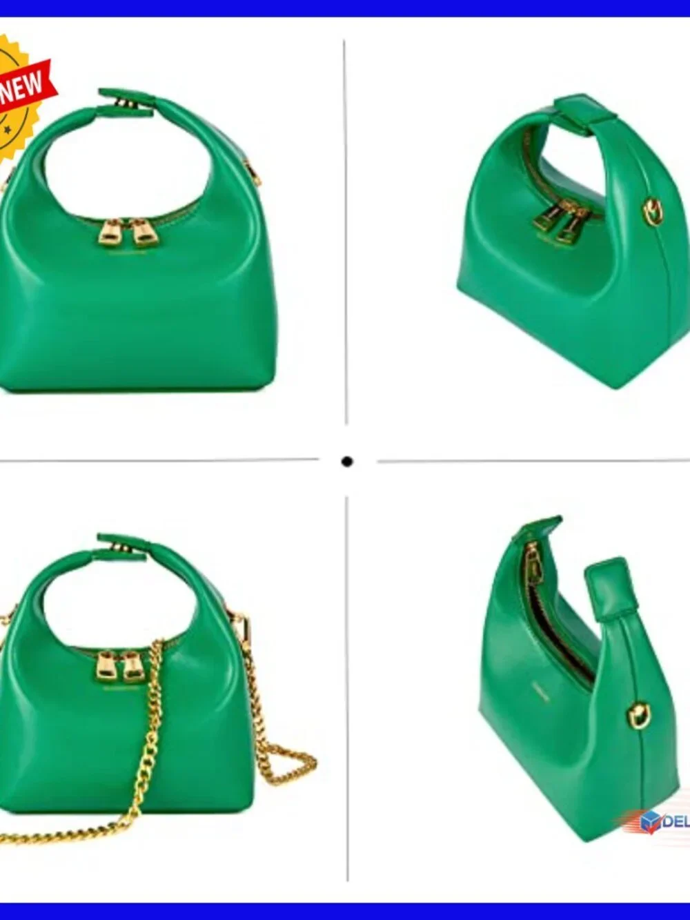 Small Vegan Leather Hobo Crossbody Bag with Top Handle, Mini Purse